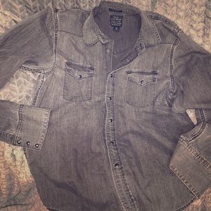Men's Lucky Brand Grey Denim Shirt